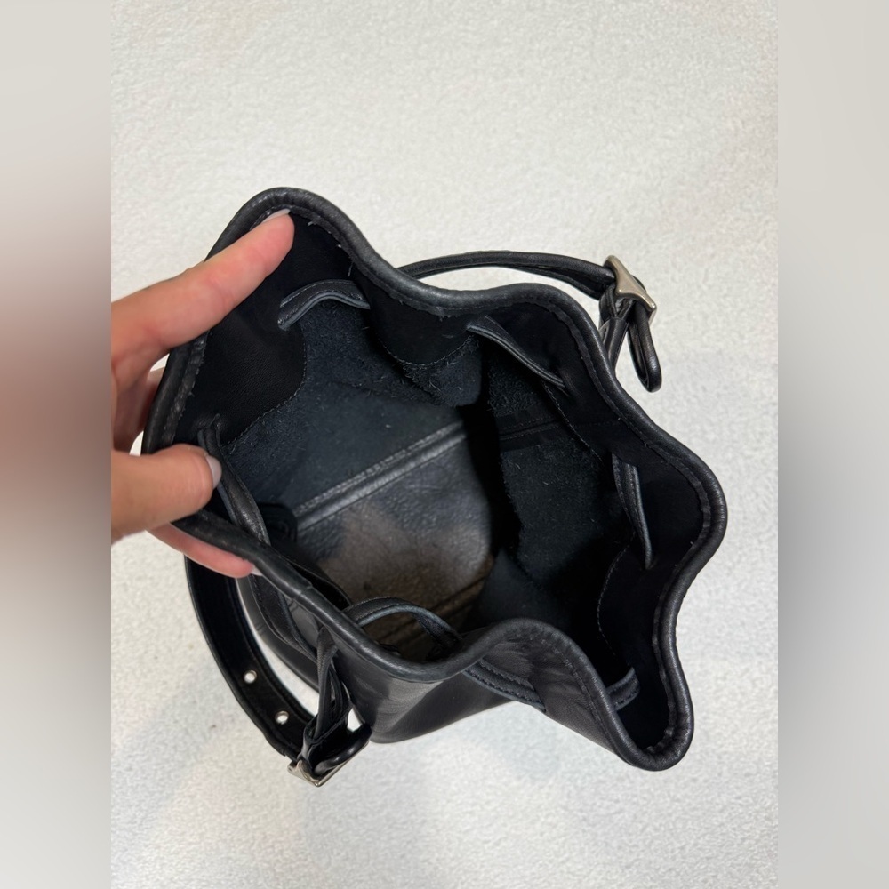 Genuine Coach Vintage USA Legacy Drawstring Leather Hobo Bag 9165 Black Leather - Picture 4 of 7